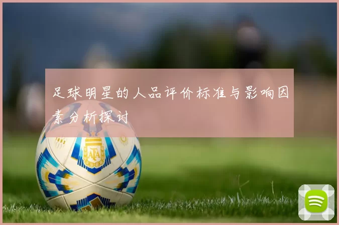 足球明星的人品评价标准与影响因素分析探讨
